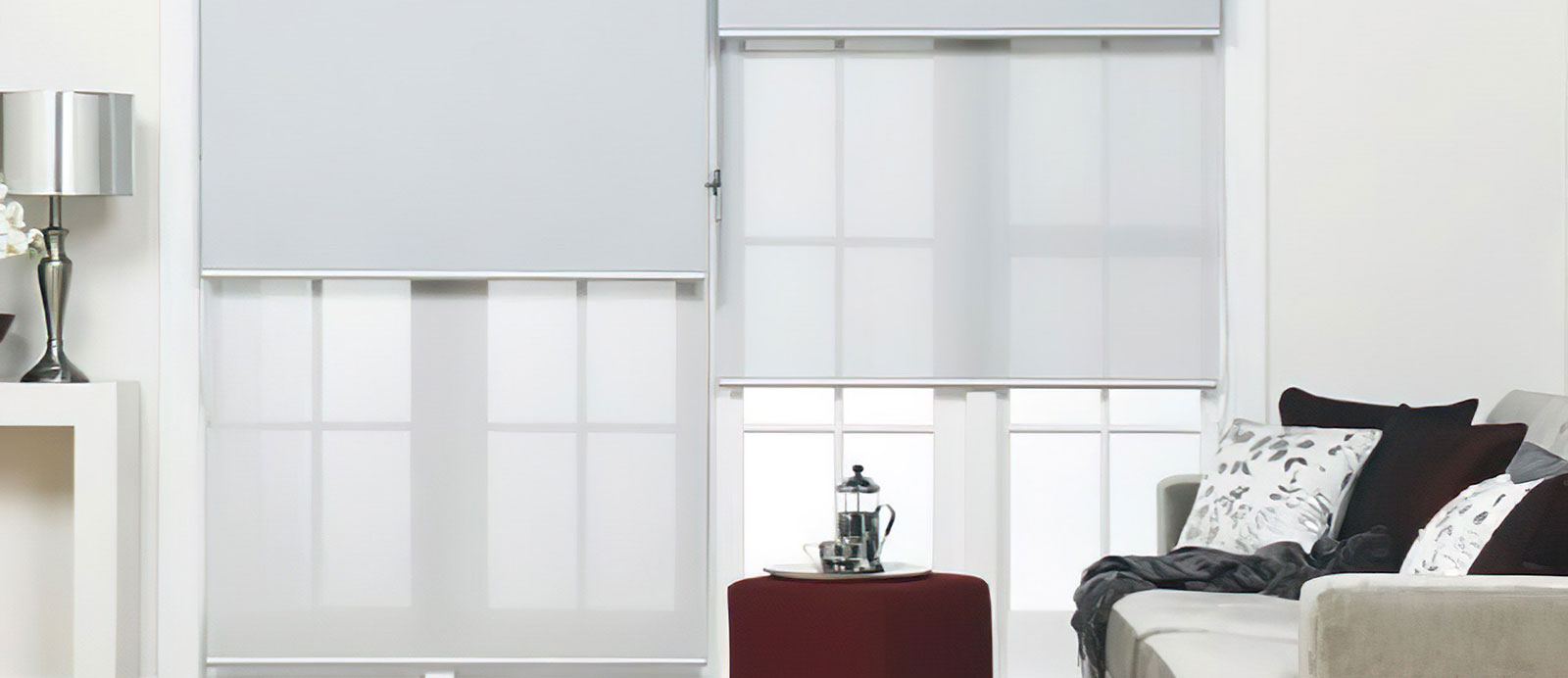 Double roller blinds