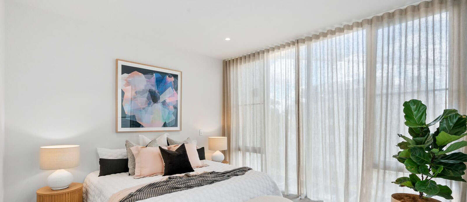 sheers in bedroom