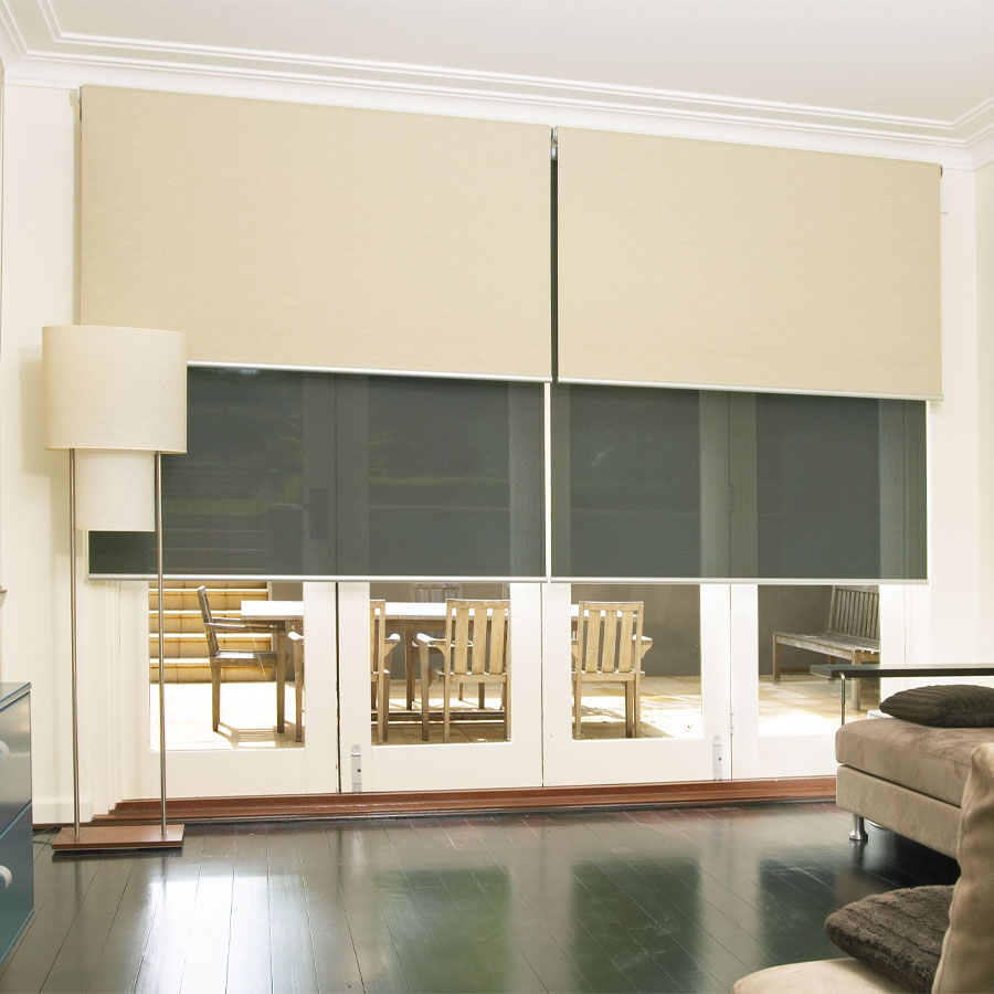 Double-roller-in-living-room