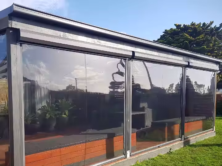 clear PVC outdoor blinds