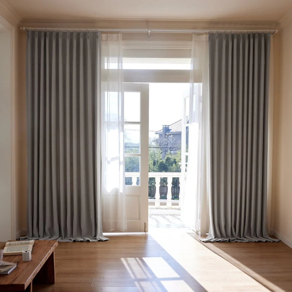 sheers + blockout curtains