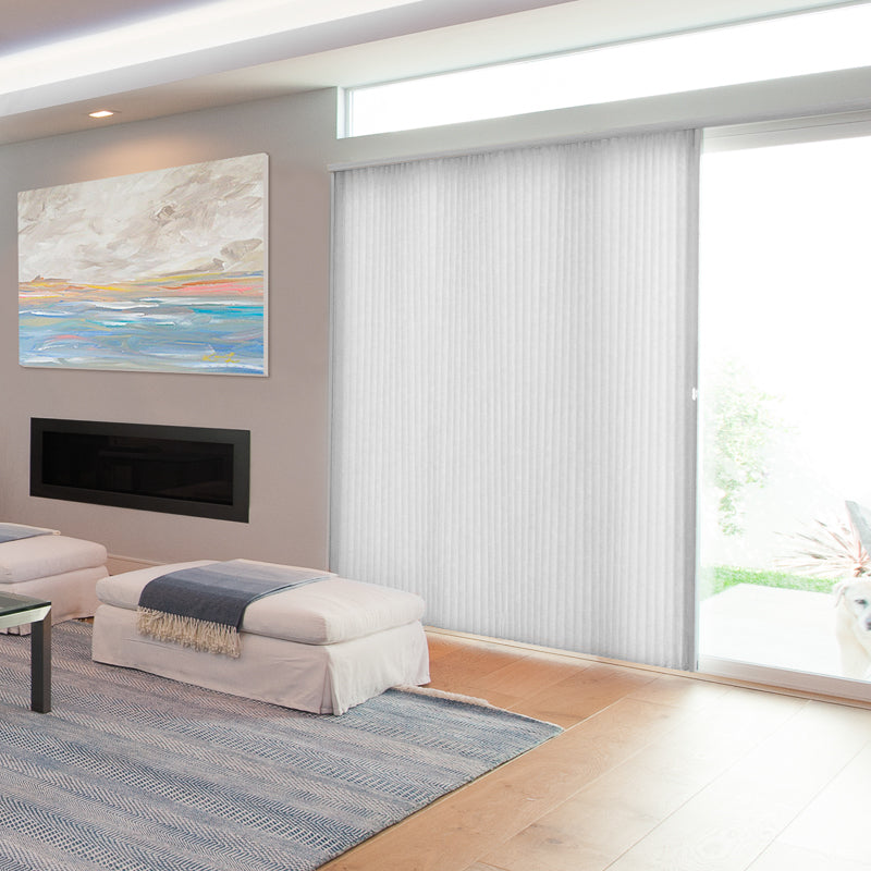Honeycomb blinds in lounge