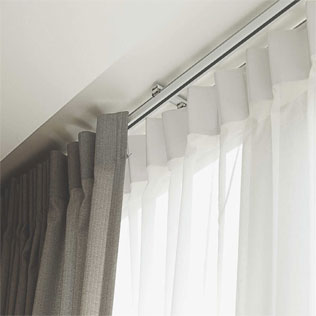 curtains on track
