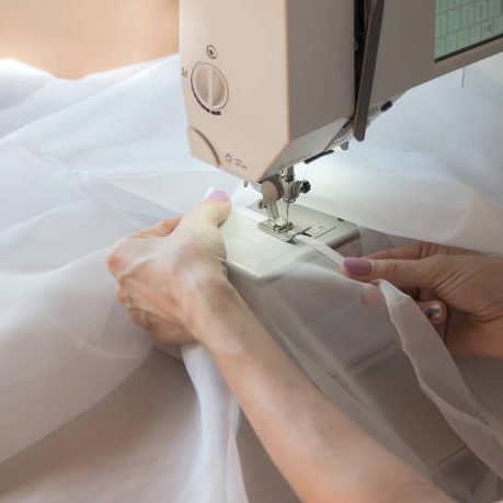 hand sewing curtains