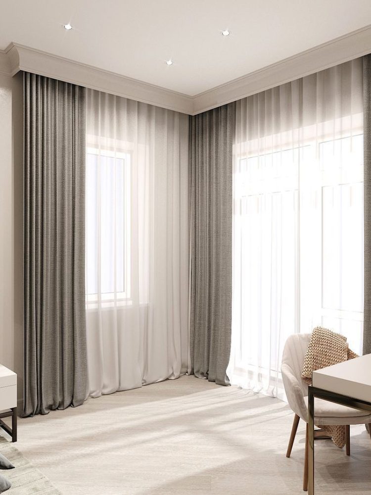 sheers paired with blockout curtains