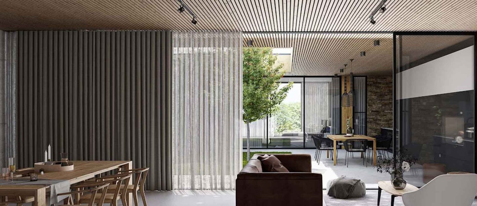 sheers + blockout curtains