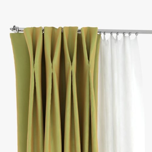 Double pinch pleat curtains