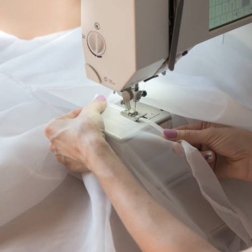 hand sewing curtains